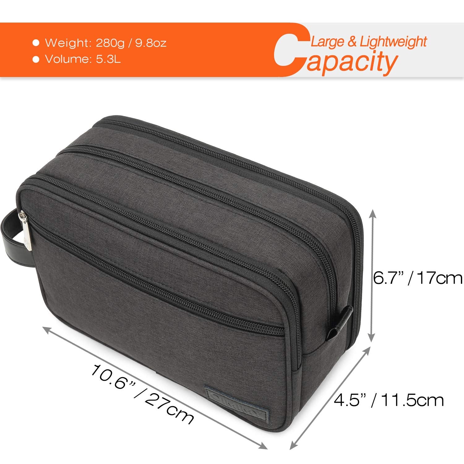 Travel Toiletry Bag for Women and Men, Dopp Kit Shaving Bag for Toiletries, Makeup Cosmetic Bag for Travel Accessories, Large Capacity Toiletry Travel Bag Portable Carry on Essentials Organizer