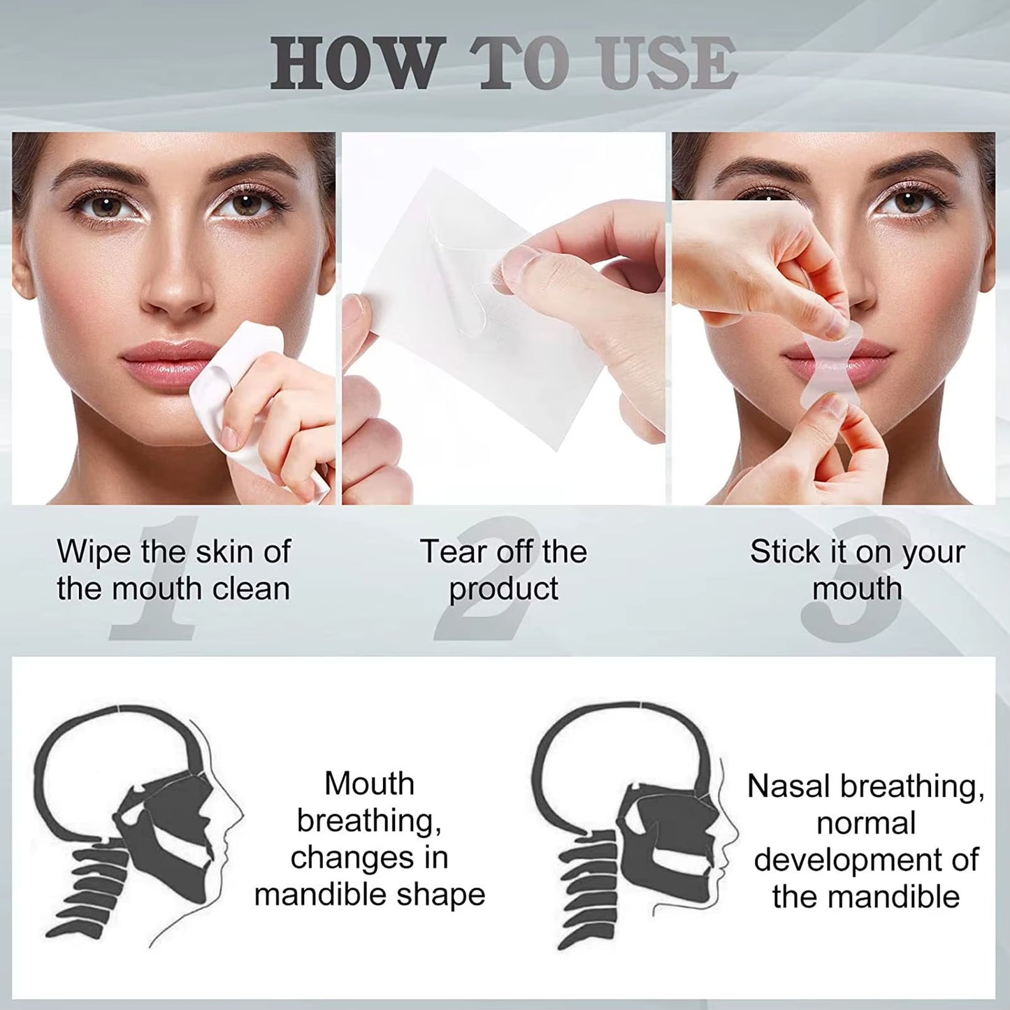 120Pcs Mouth Tape for Sleeping Mouth Tape for Sleeping Keep Mouth Close Prevent Snoring Gentle Sleep Strip Sleep Mouth Strip