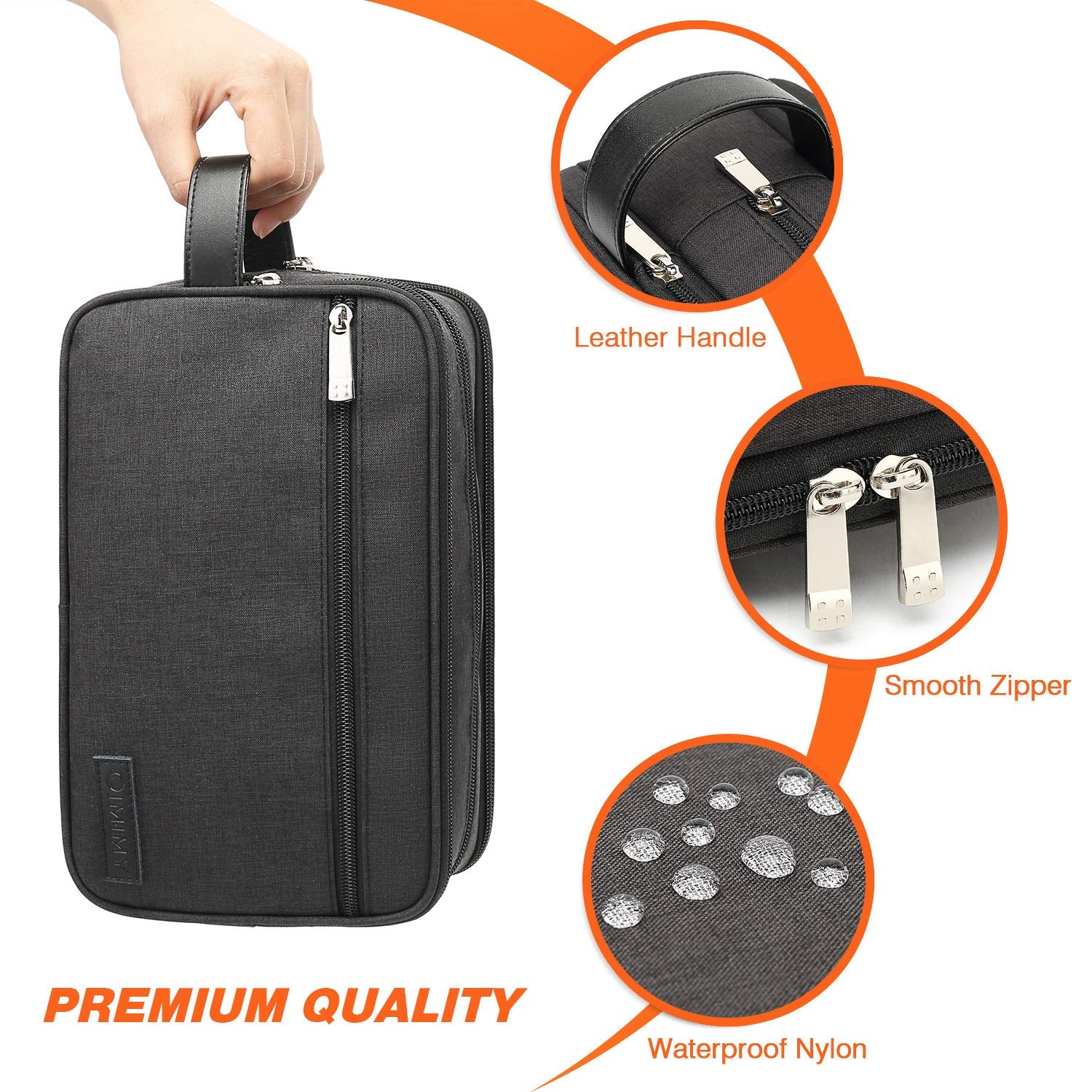 Travel Toiletry Bag for Women and Men, Dopp Kit Shaving Bag for Toiletries, Makeup Cosmetic Bag for Travel Accessories, Large Capacity Toiletry Travel Bag Portable Carry on Essentials Organizer